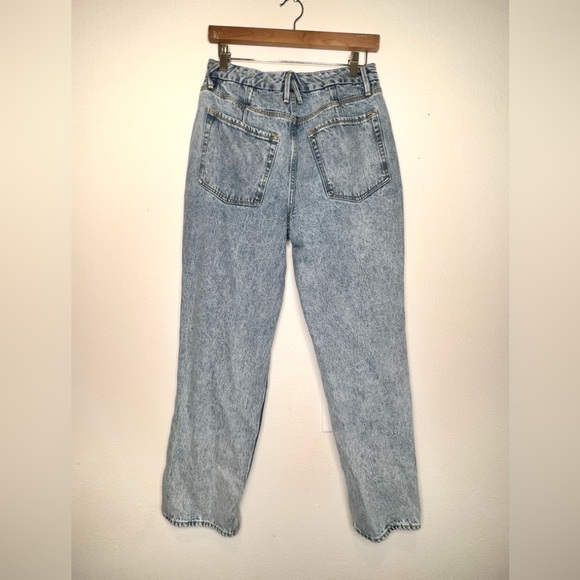 Good American Jeans Indigo Wash Straight Leg Denim high rise - Picture 3 of 4